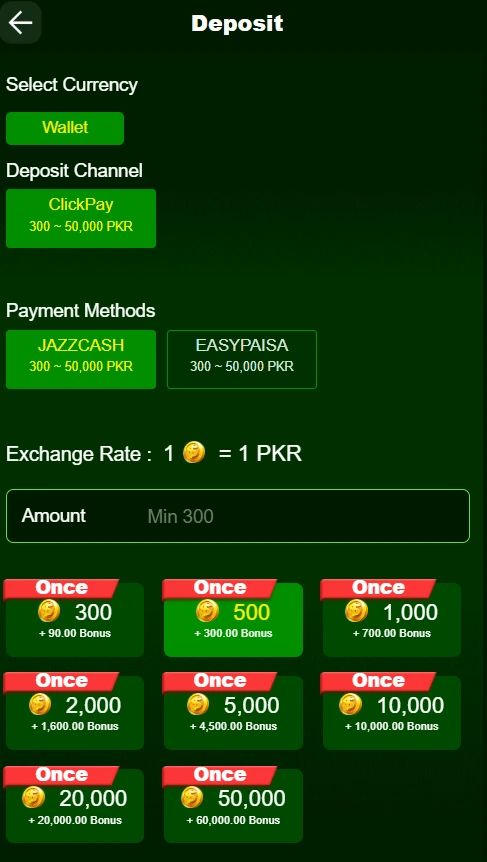 deposit money