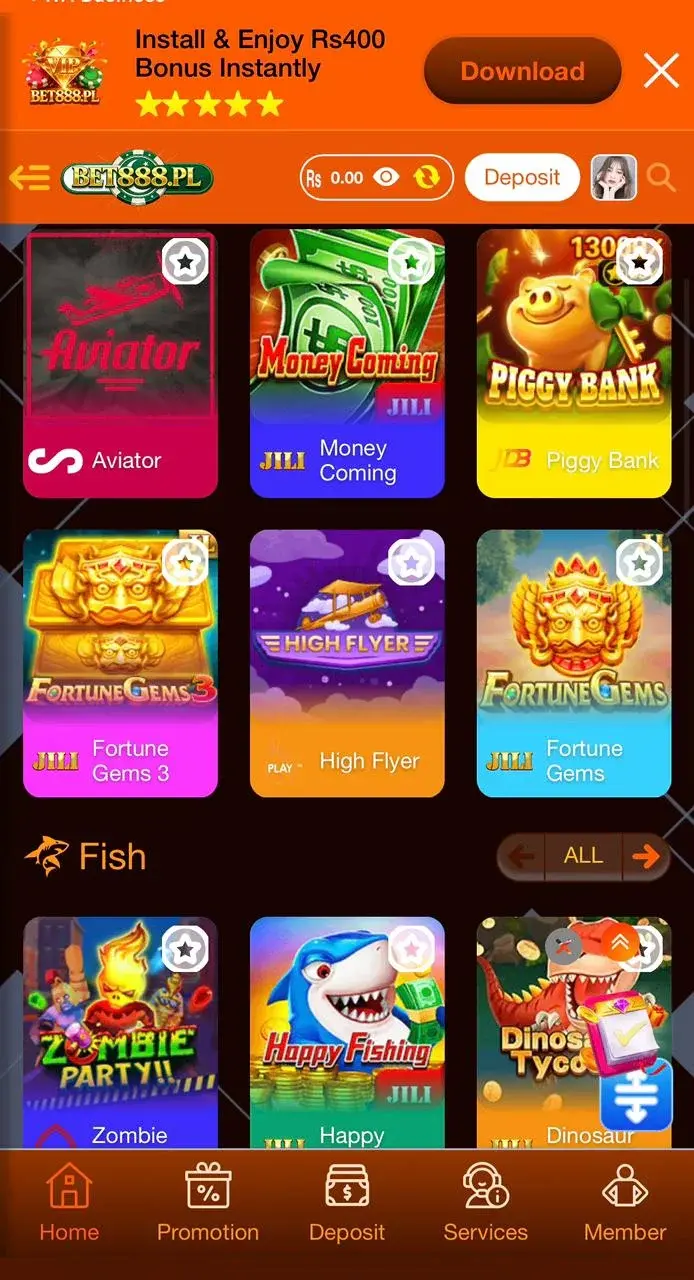 game interface
