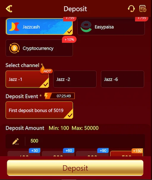 Deposit Method App