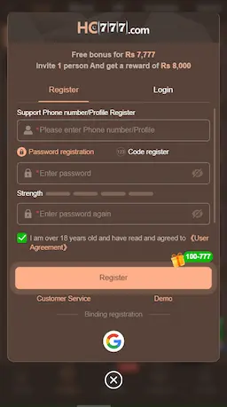 HC777 Game Download and Register